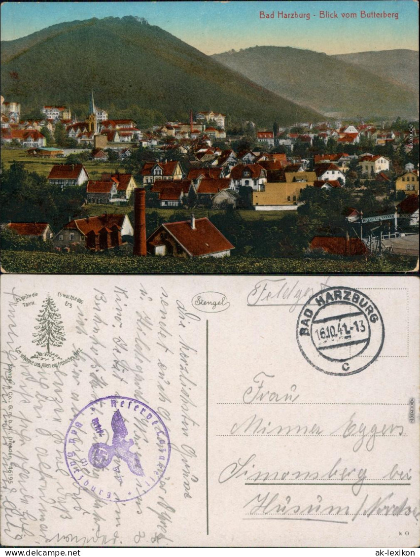 Ansichtskarte Bad Harzburg Stadt Vom Butterberg 1918  - Bad Harzburg