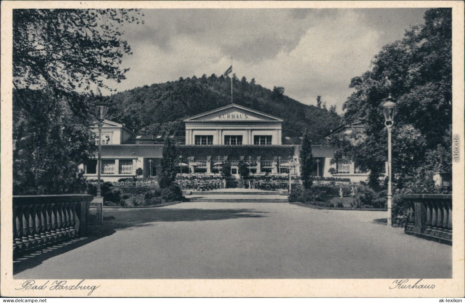 Ansichtskarte Bad Harzburg Partie Am Kurhaus 1938  - Bad Harzburg