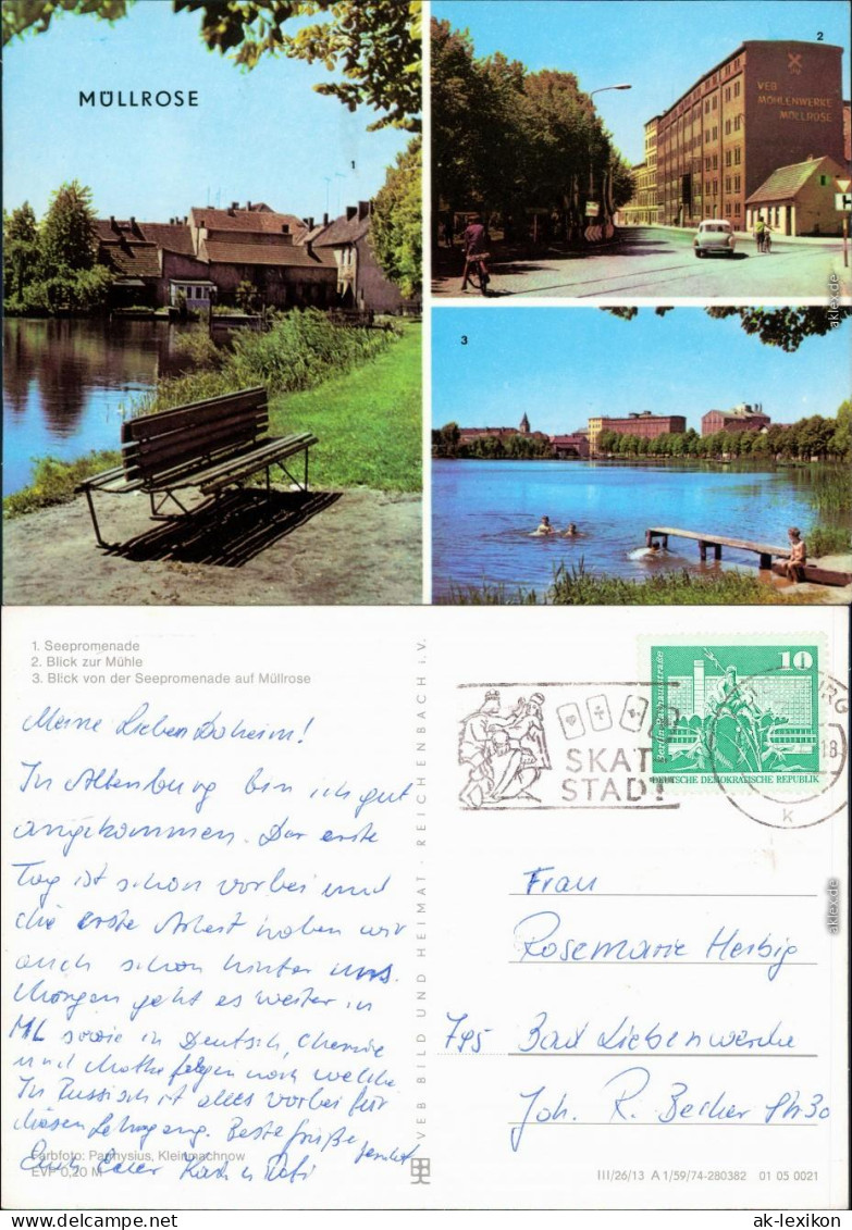 Müllrose Seepromenade, Blick Zur Mühle, Blick Von Der Seepromenade   1974 - Müllrose