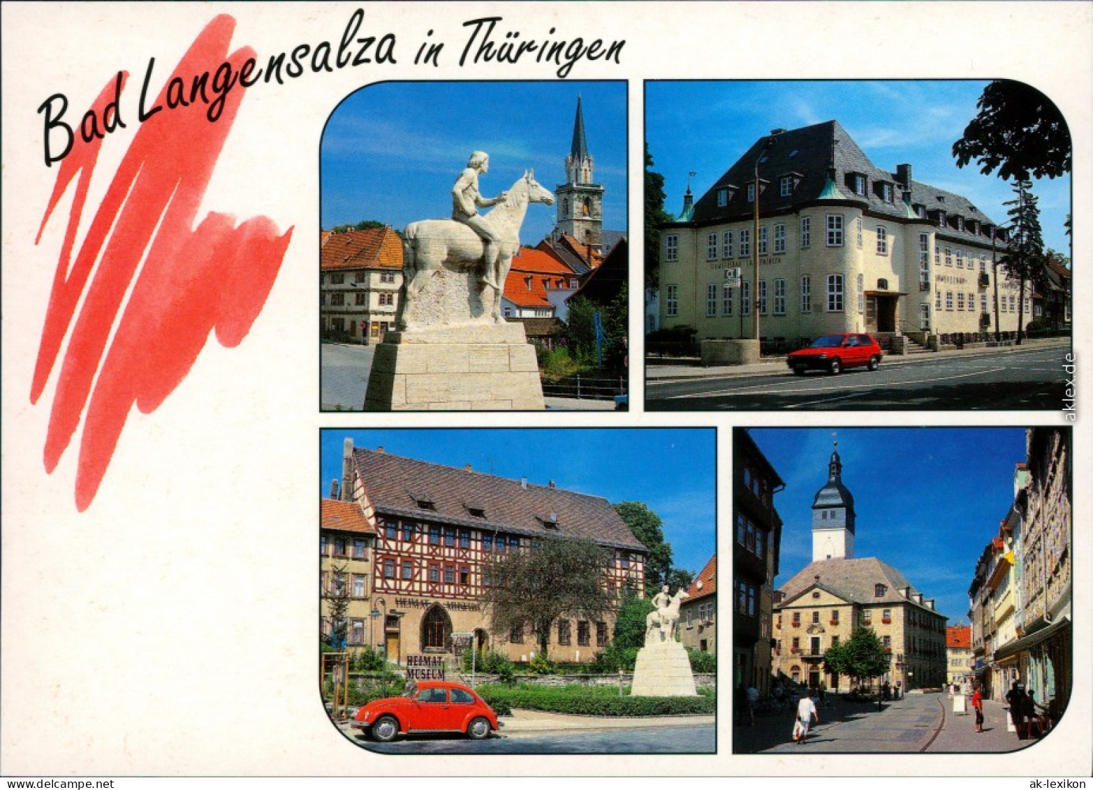 Bad Langensalza Blick Zur Bergkirche   Schwefelbad, Heimatmuseum, Rathaus 1995 - Bad Langensalza