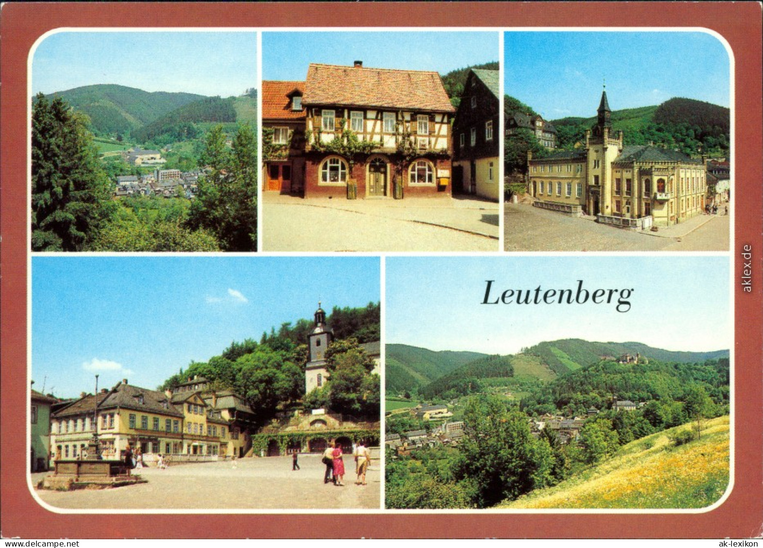 Leutenberg Teilansicht, Ältestes Haus, Rathaus, Markt, Überblick 1983 - Leutenberg