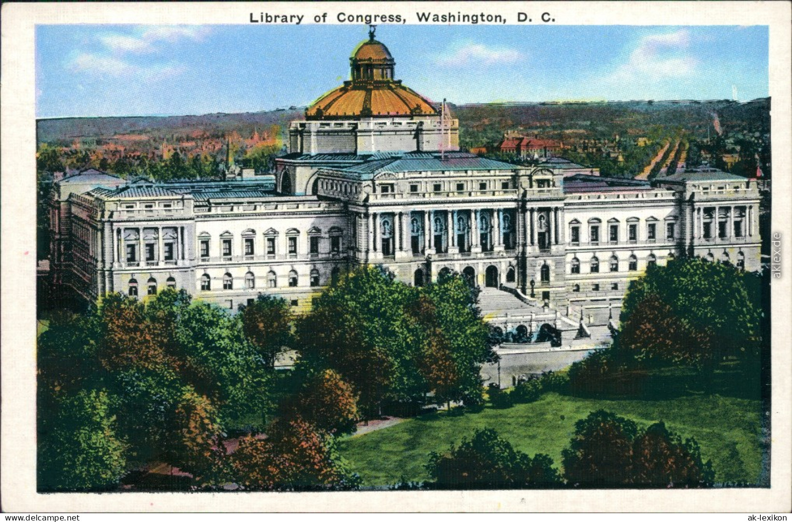 Ansichtskarte Washington D.C. Library Of Congress/Kongress-Bibliothek 1929 - Washington DC