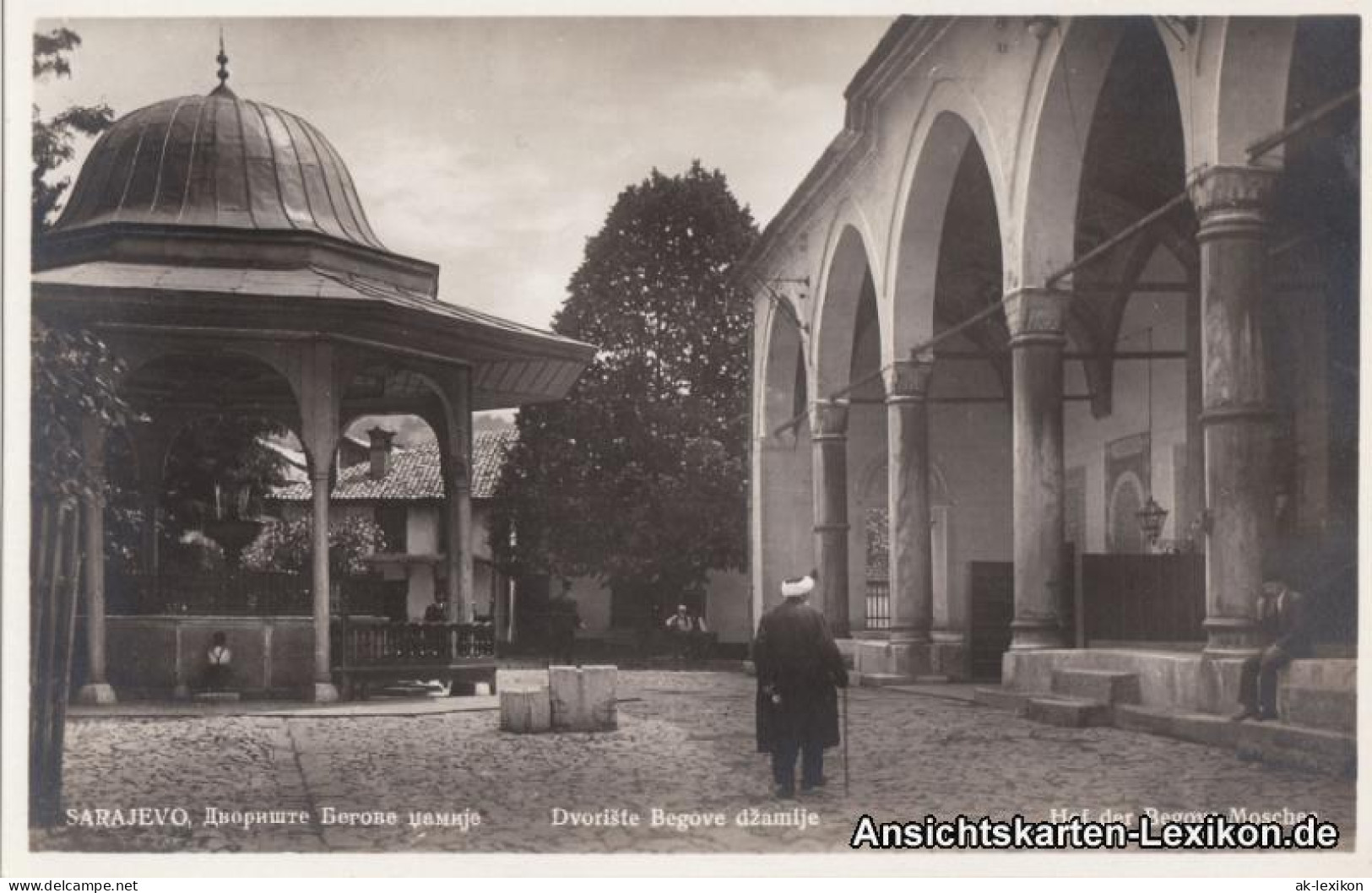 Postcard Sarajevo Hof Der Begova-Moschee 1936 - Bosnia Y Herzegovina