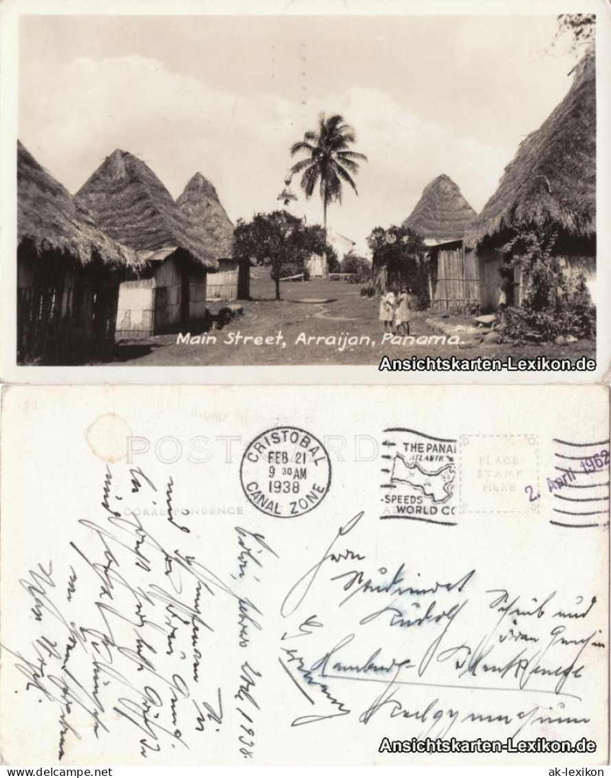 Postcard Arraijan Arraiján Main Street In Arrijan 1938 - Panama