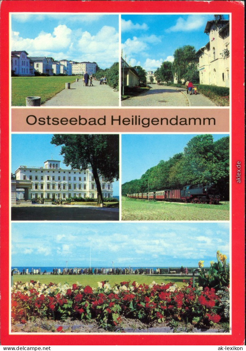 Heiligendamm-Bad Doberan Strandpromenade, Ortsmotiv  Moll - Schmalspurbahn 1986 - Heiligendamm