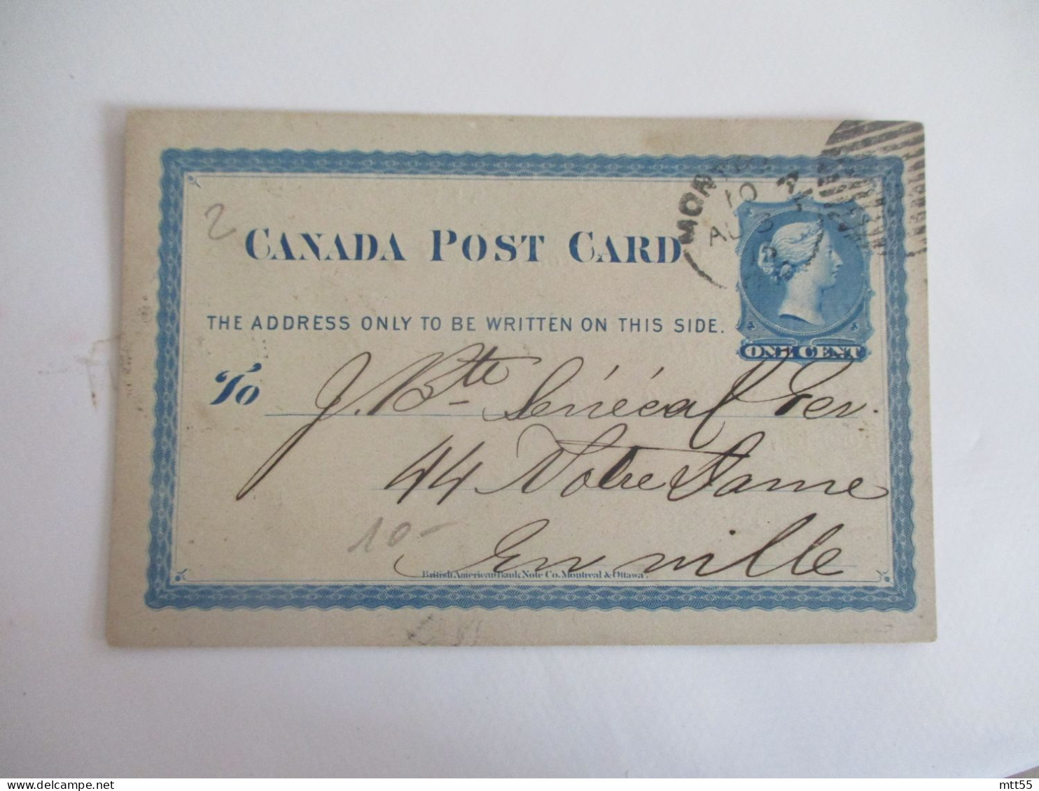 MONTREAL  1876 SOCIETE BIENVEILLANTE N D DE BONSECOURS CANADA STATIONERY CARD ENTIER POSTAL - Cartas & Documentos