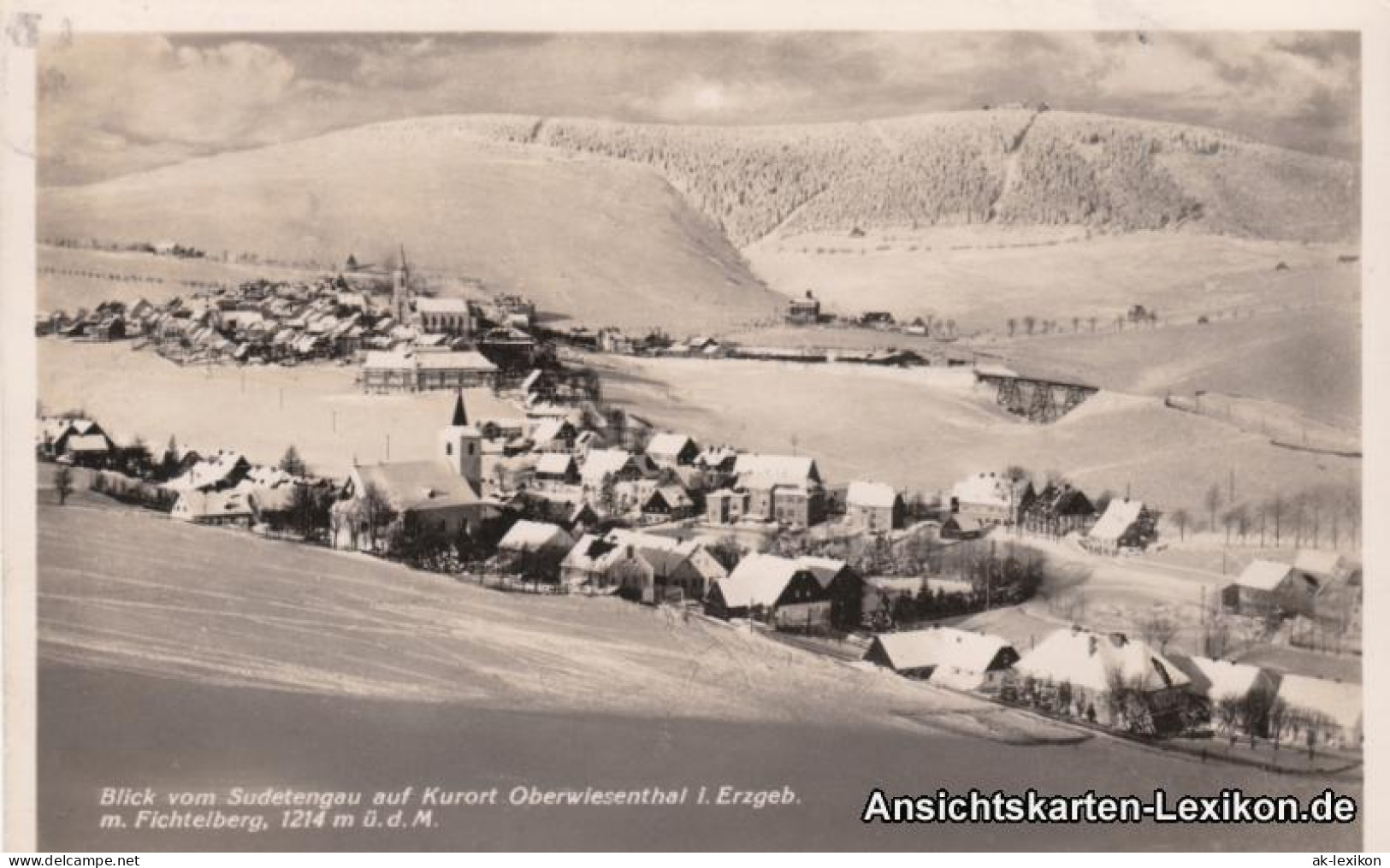 Ansichtskarte Oberwiesenthal Blick Auf... - Im Winter 1938 - Oberwiesenthal