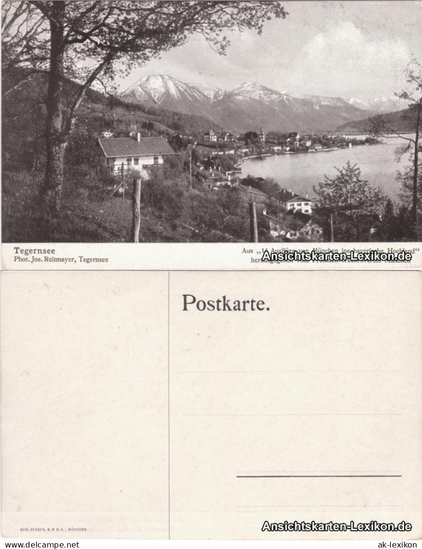 Ansichtskarte Tegernsee (Stadt) Totalansicht 1918 - Tegernsee