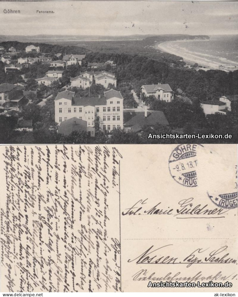 Ansichtskarte Göhren (Rügen) Blick Auf Das Strand-Hotel 1913 - Goehren