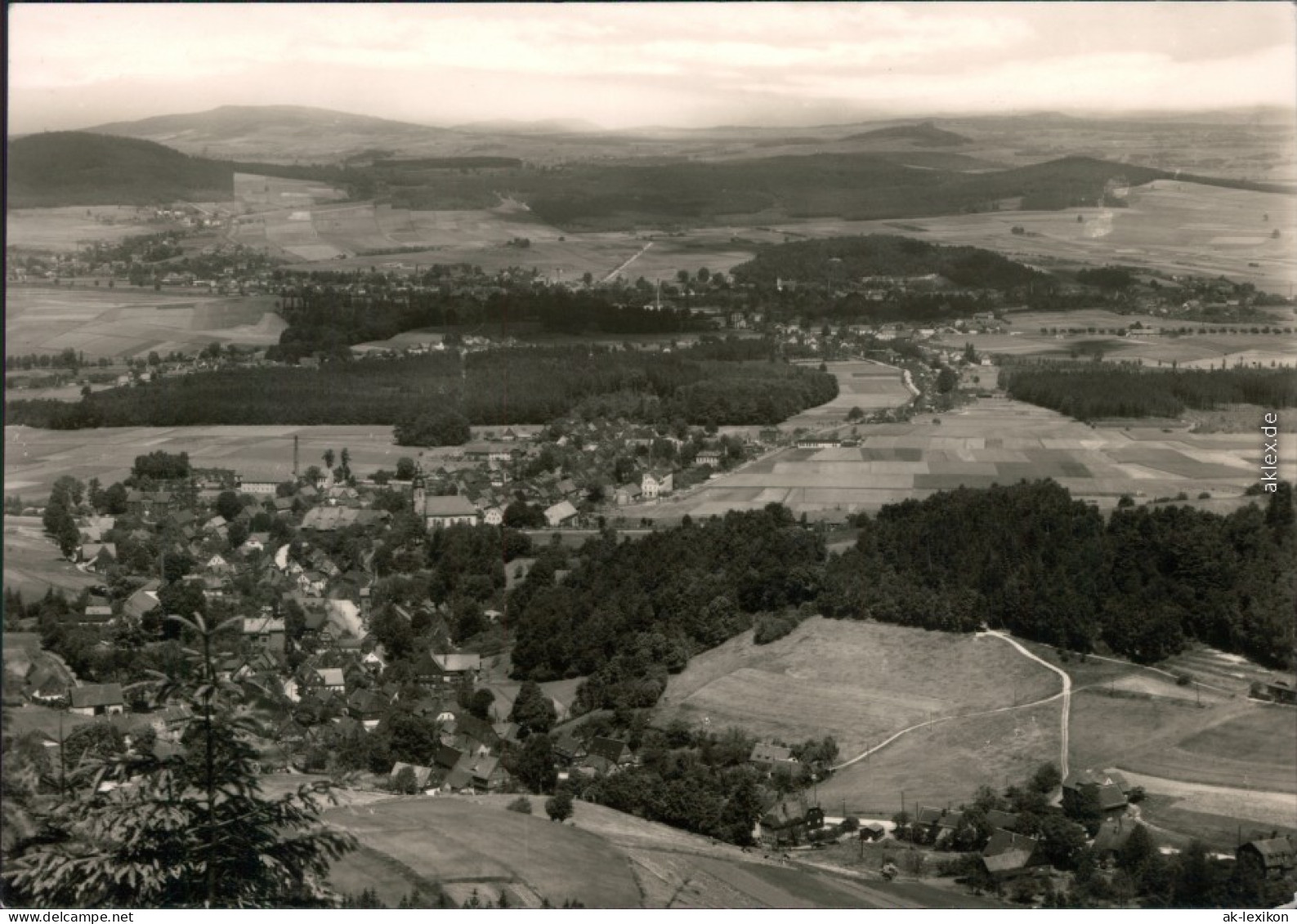 Waltersdorf-Großschönau (Sachsen) Panorama-Ansicht Nach Den Ort 1972 - Grossschönau (Sachsen)