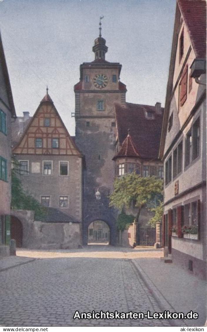 Rothenburg Ob Der Tauber Weißer Turm  Mit Juden-Tanzhaus, Anf D. 17. Jhd. 1920 - Rothenburg O. D. Tauber