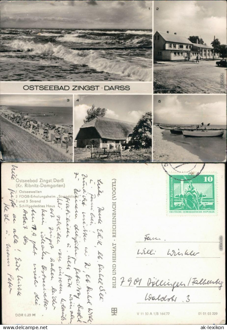 Zingst-Darss Ostseewellen, FDGB-Erholungsheim   Schiffgedecktes Haus 1977 - Zingst