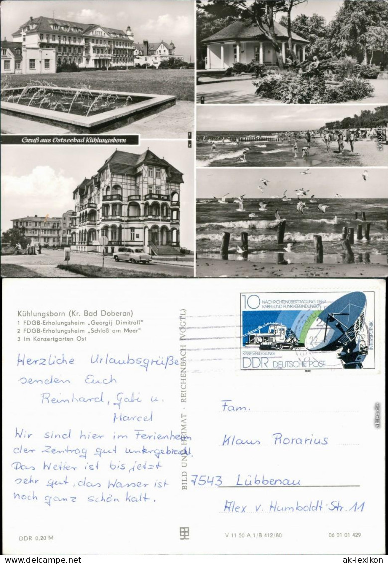 Kühlungsborn FDGB-Erholungsheim Georgij Dimitroff Und Schloß Am Meer 1980 - Kühlungsborn