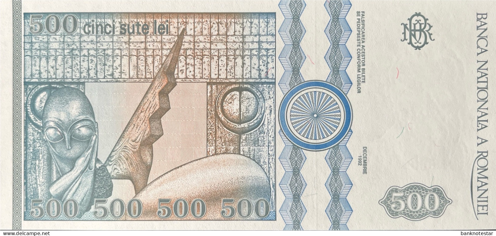 Romania 500 Lei, P-101a (December 1992) - UNC - A0001 Serial Number! - Rumania