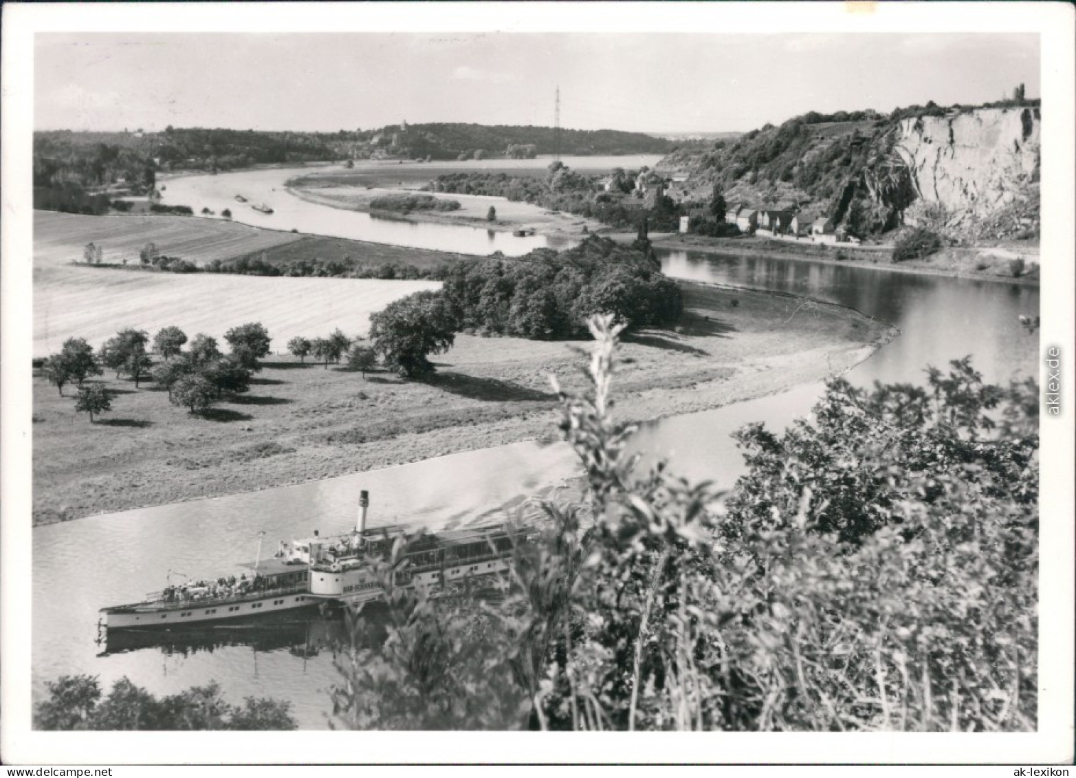 Ansichtskarte Diesbar-Seußlitz-Nünchritz (Elbe) Elbdampfer 1978 - Diesbar-Seusslitz