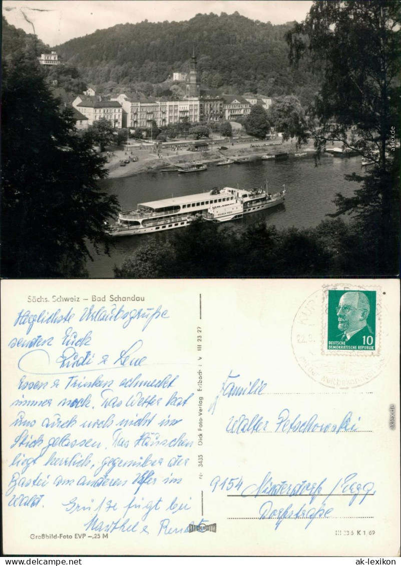 Ansichtskarte Bad Schandau Elbdampfer 1969 - Bad Schandau