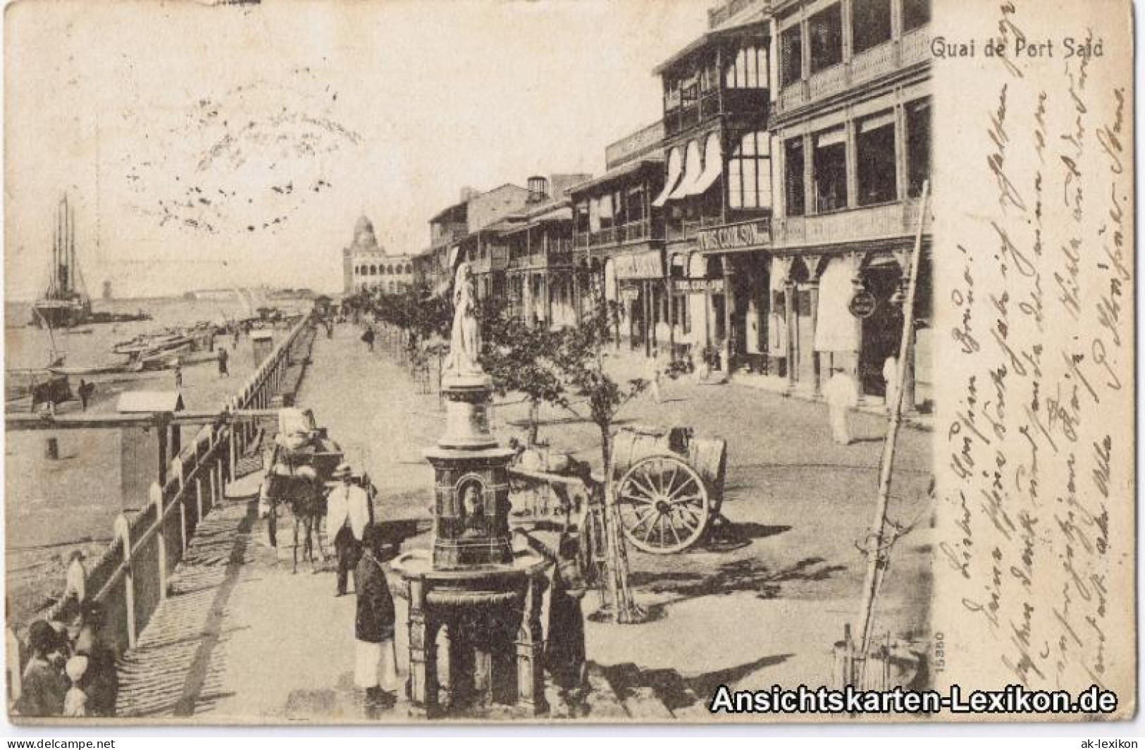 Port Said بورسعيد (Būr Saʻīd) Quai Belebt - Geschäfte 1905 - Port-Saïd