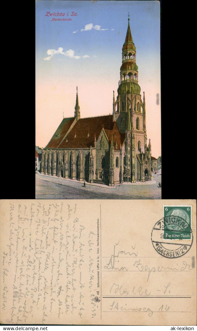 Ansichtskarte Zwickau Marienkirche 1937 - Zwickau