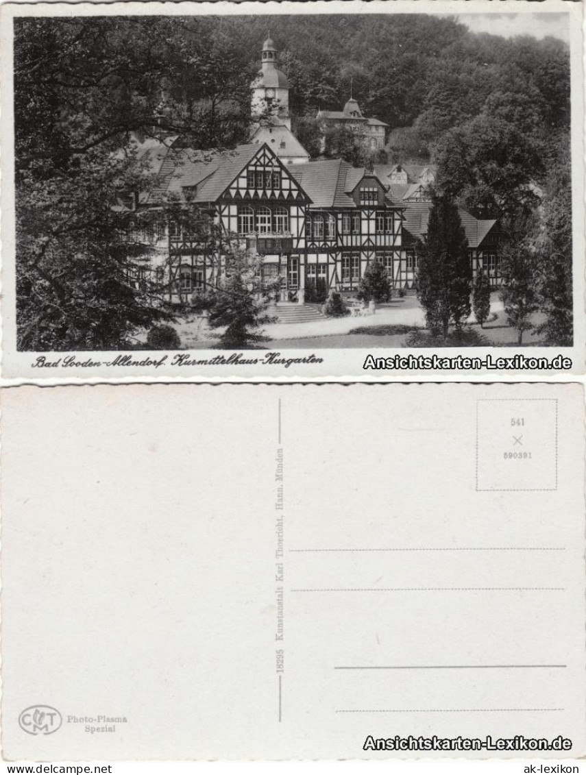 Ansichtskarte Bad Sooden-Allendorf Kurmittelhaus Mit Kurgarten 1936 - Bad Sooden-Allendorf