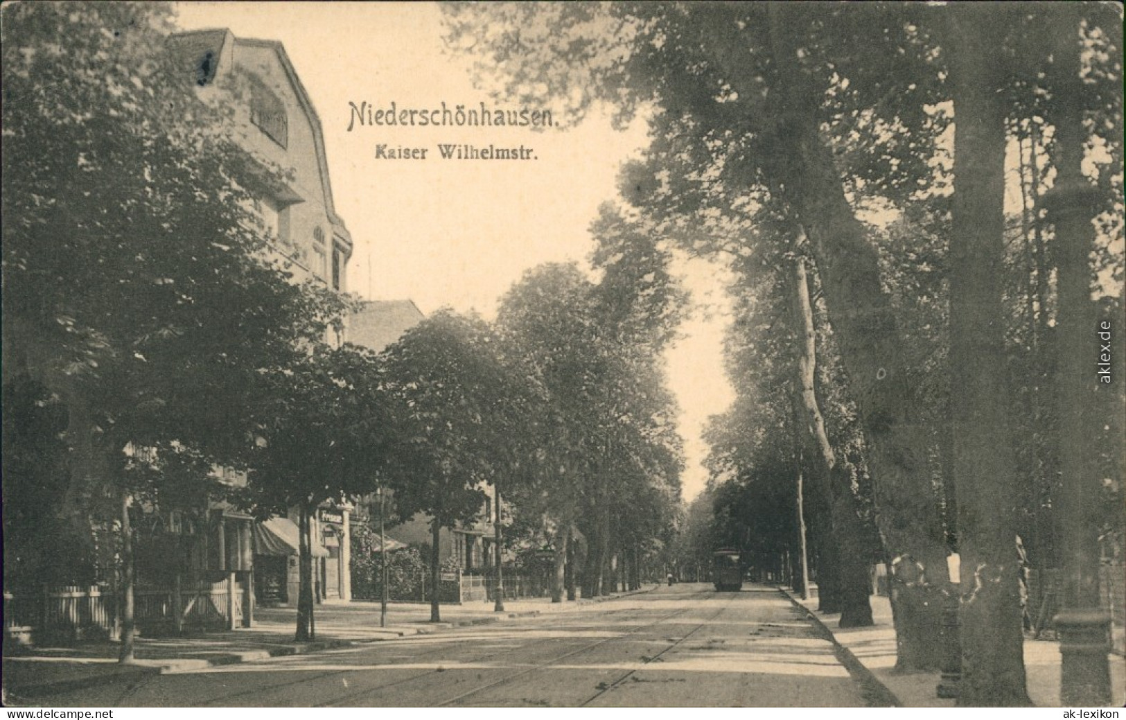 Niederschönhausen Pankow Berlin Kaiser Wilhelmstraße Geschäft Straßenbahn 1912 - Pankow