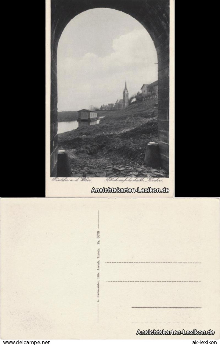 Ansichtskarte Rinteln Blick Auf Die Katholische Kirche 1929 - Rinteln