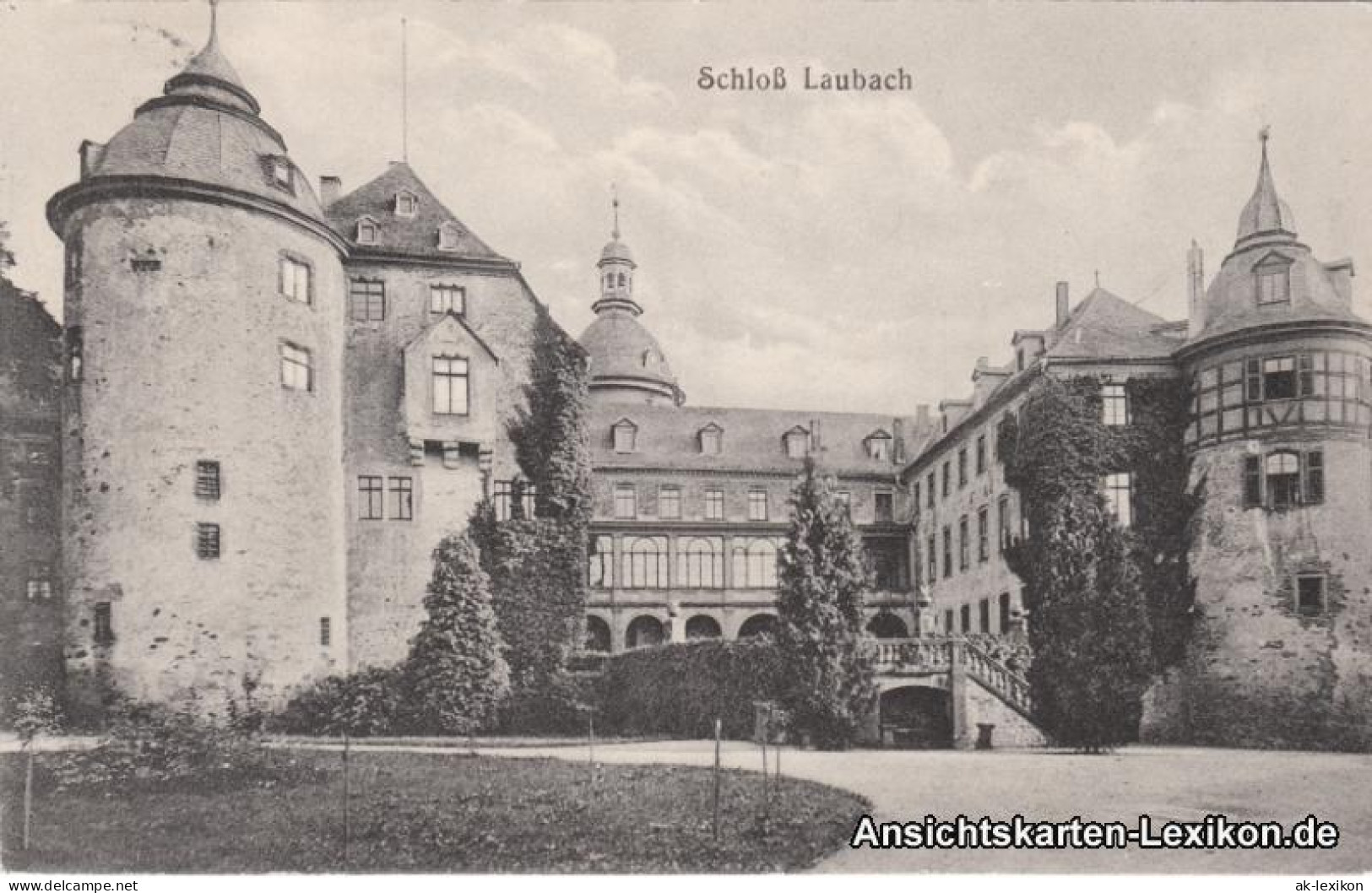 Ansichtskarte Laubach (Hessen) Schloß Laubach 1914 - Laubach