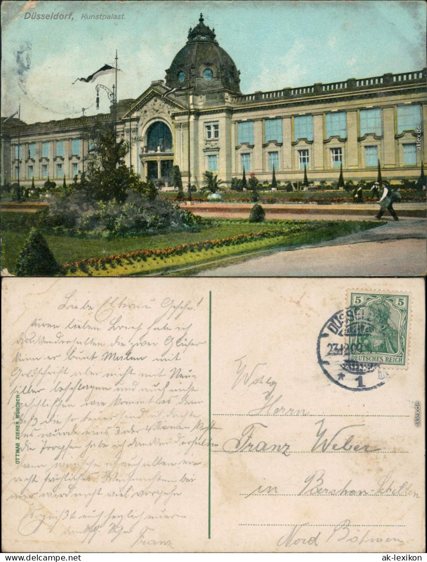 Ansichtskarte Düsseldorf Kunstpalast 1909 - Duesseldorf