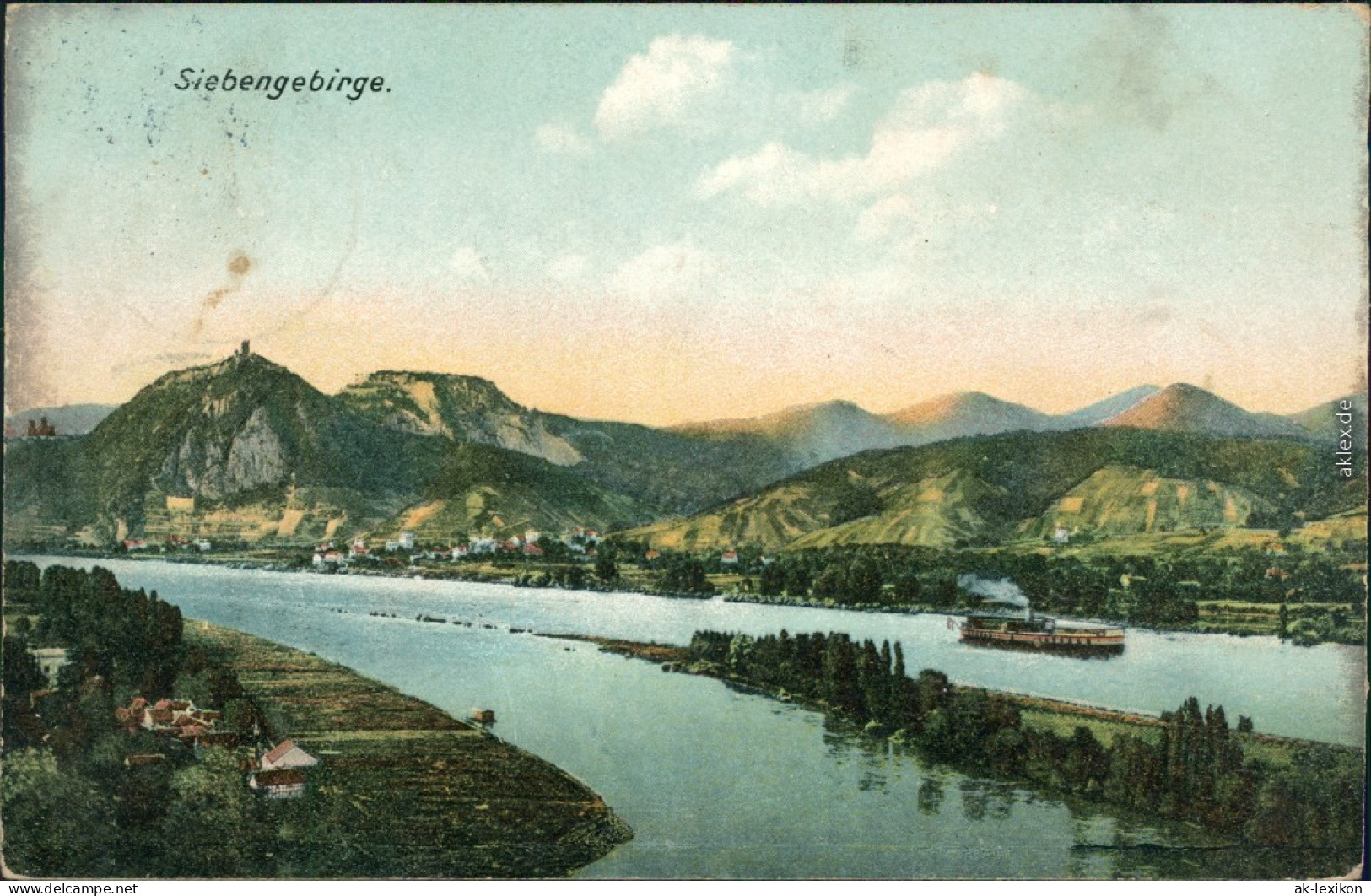 Bad Godesberg-Bonn Panorama Mit Burg Drachenfels (Siebengebirge) 1910 - Bonn