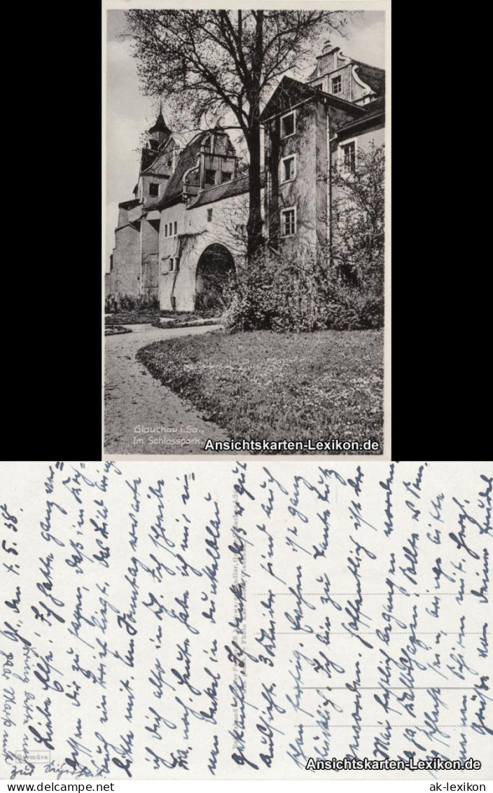 Ansichtskarte Glauchau Im Schlosspark 1938 - Glauchau