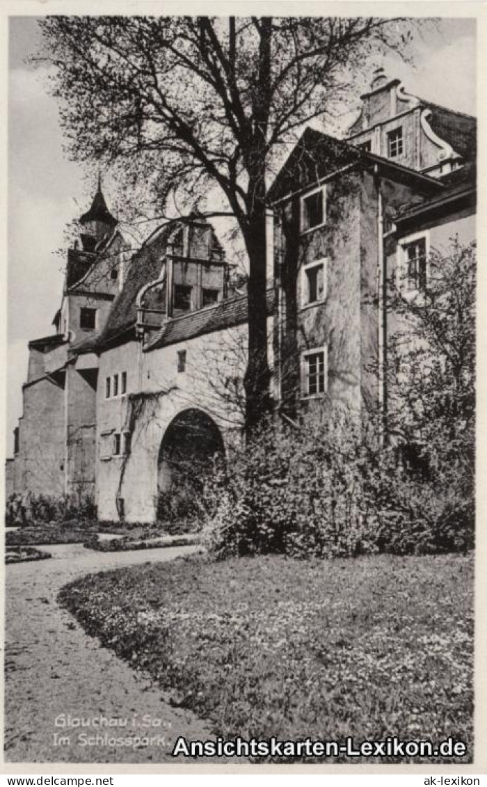 Ansichtskarte Glauchau Im Schlosspark 1938 - Glauchau