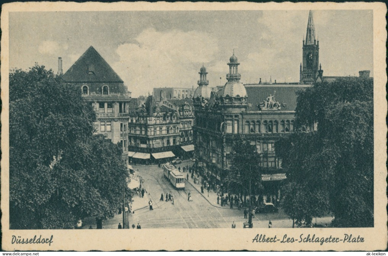 Ansichtskarte Düsseldorf Albert Leo Schlageter Platz 1937  - Duesseldorf