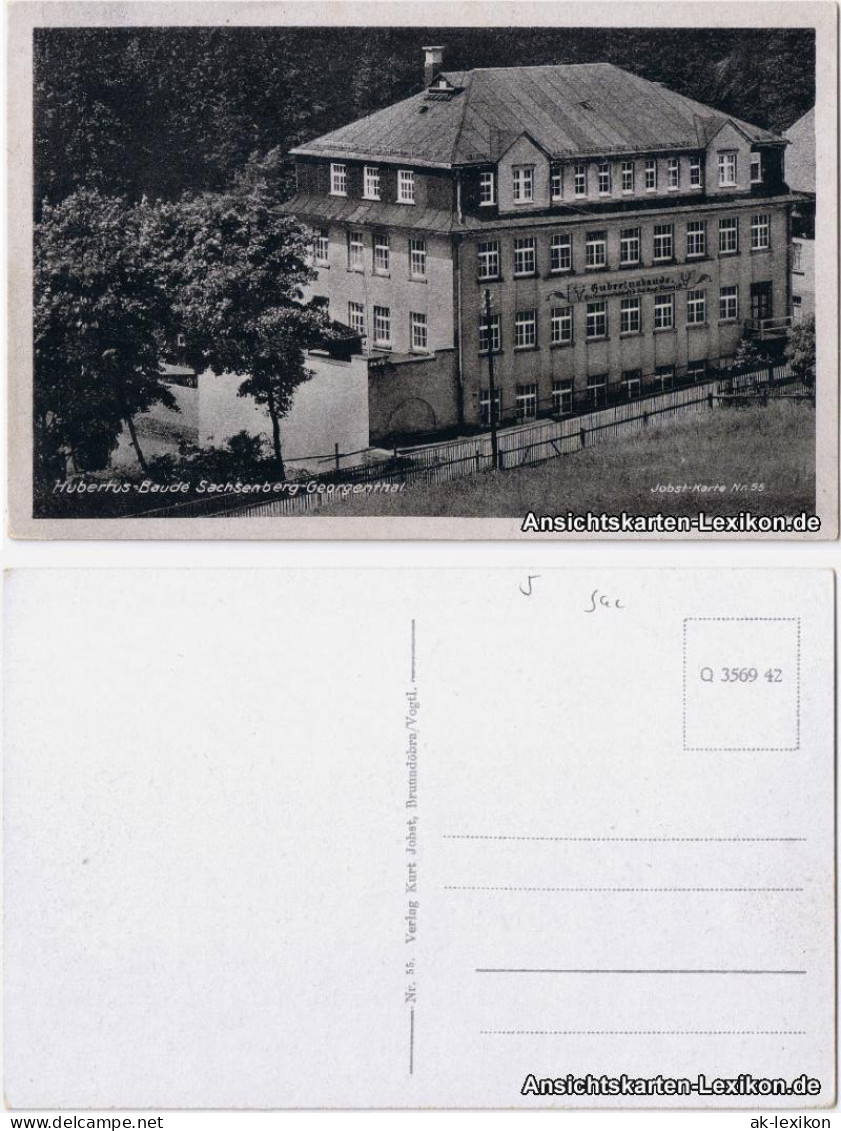 Ansichtskarte Sachsenberg-Georgenthal-Klingenthal Hubertus-Baude 1940 - Klingenthal