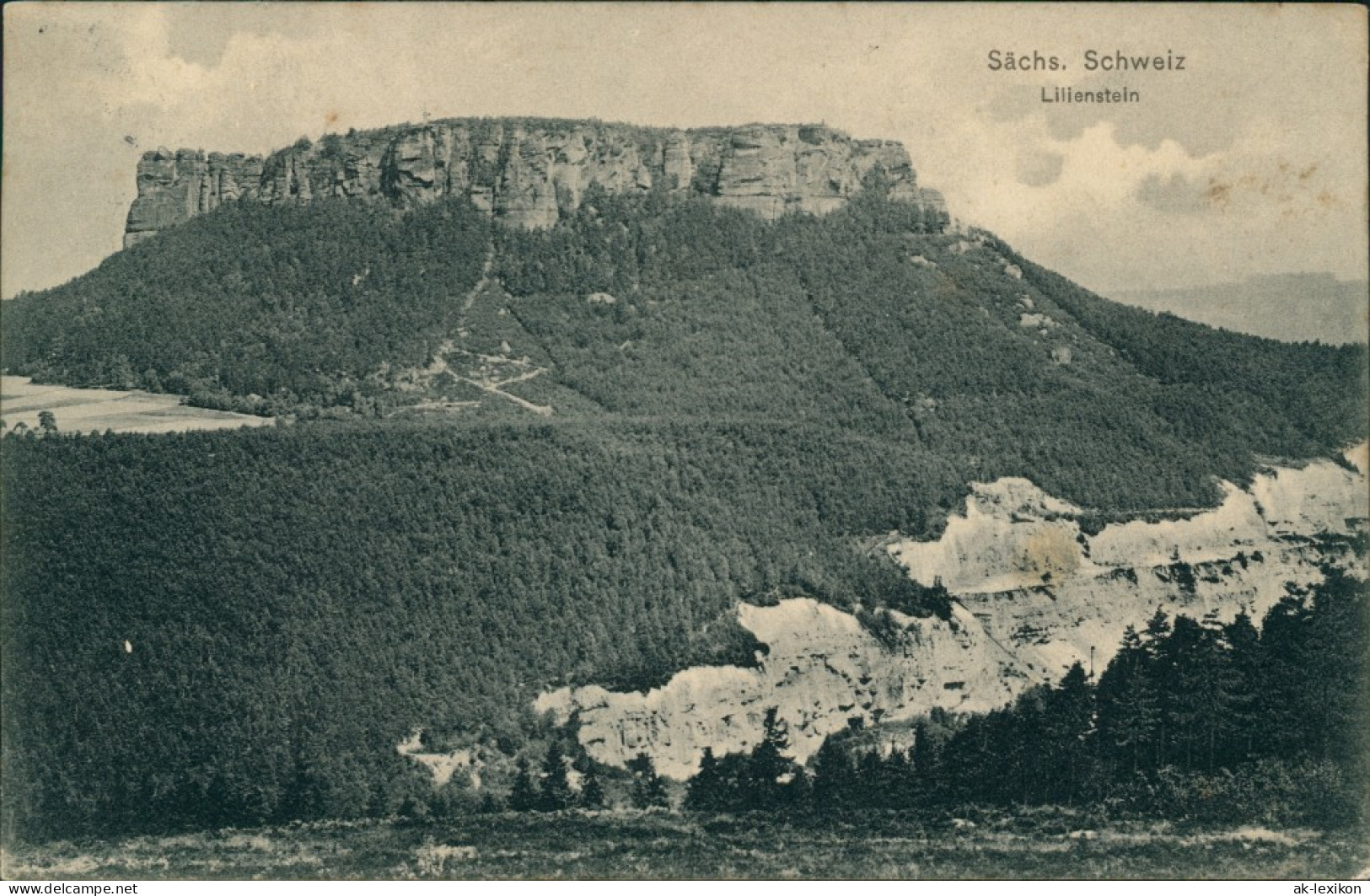 Ansichtskarte Porschdorf-Bad Schandau Blick Auf Den Lilienstein 1906  - Bad Schandau