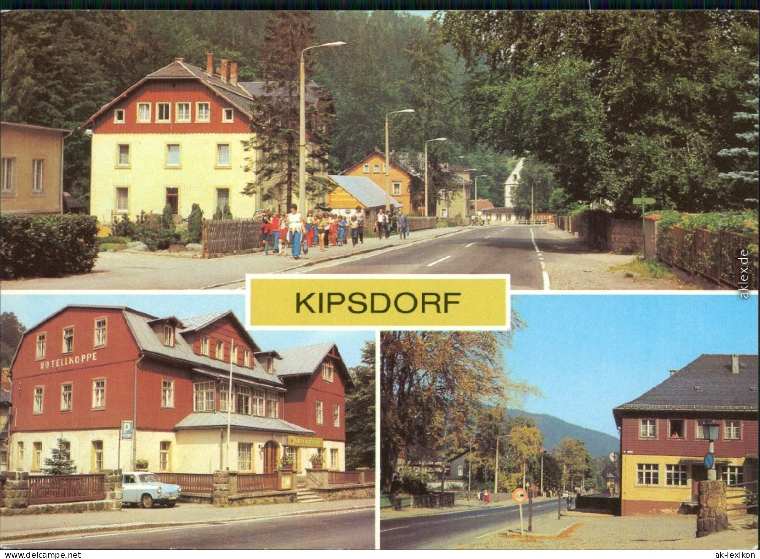 Kipsdorf Altenberg (Erzgebirge)   Ho-Gaststätte "Teilkoppe", Bahnhof 1982 - Kipsdorf