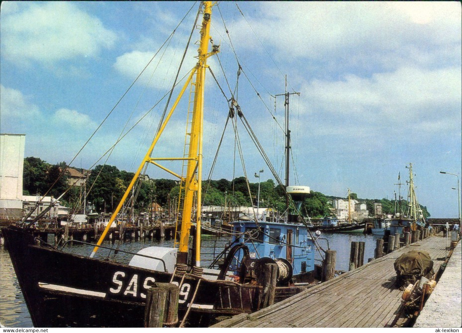 Ansichtskarte Sassnitz Saßnitz Fischereihafen 1987 - Sassnitz