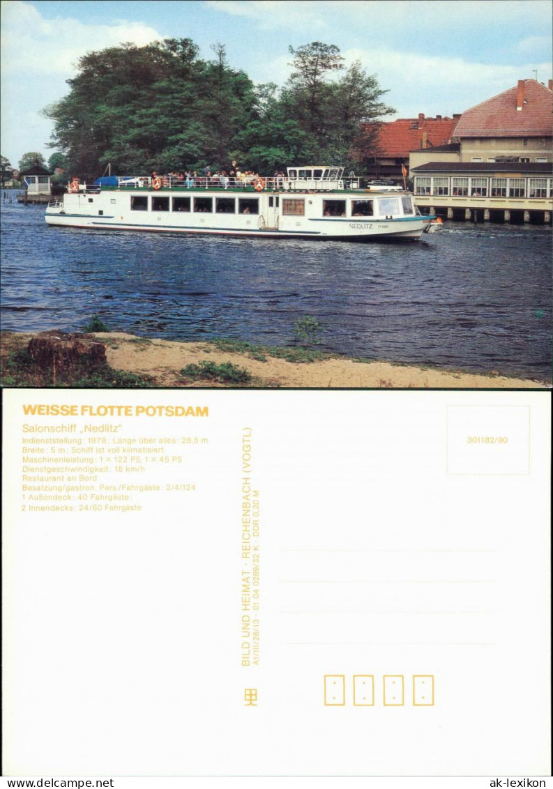 Ansichtskarte Potsdam Weiße Flotte Potsdam - Salonschiff Nedlitz 1990 - Potsdam