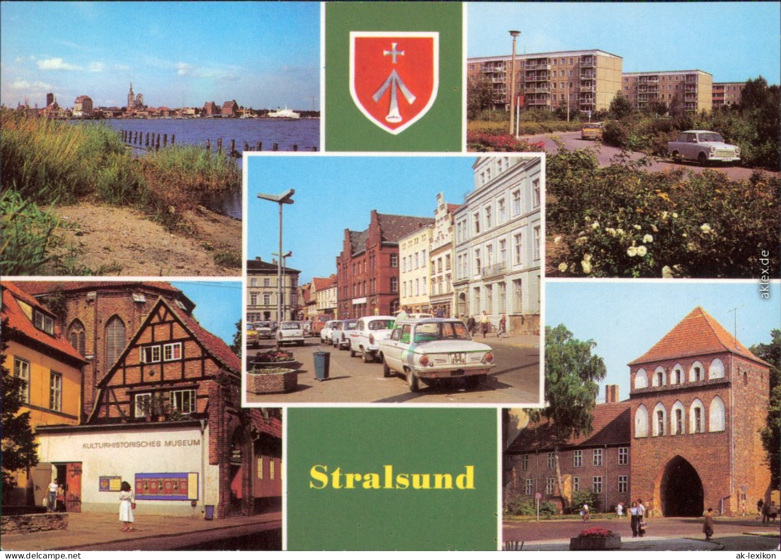 Stralsund  Hafen, Leninplatz, Friedrich-Wolff-Straße, Kulturhistorisches   1981 - Stralsund