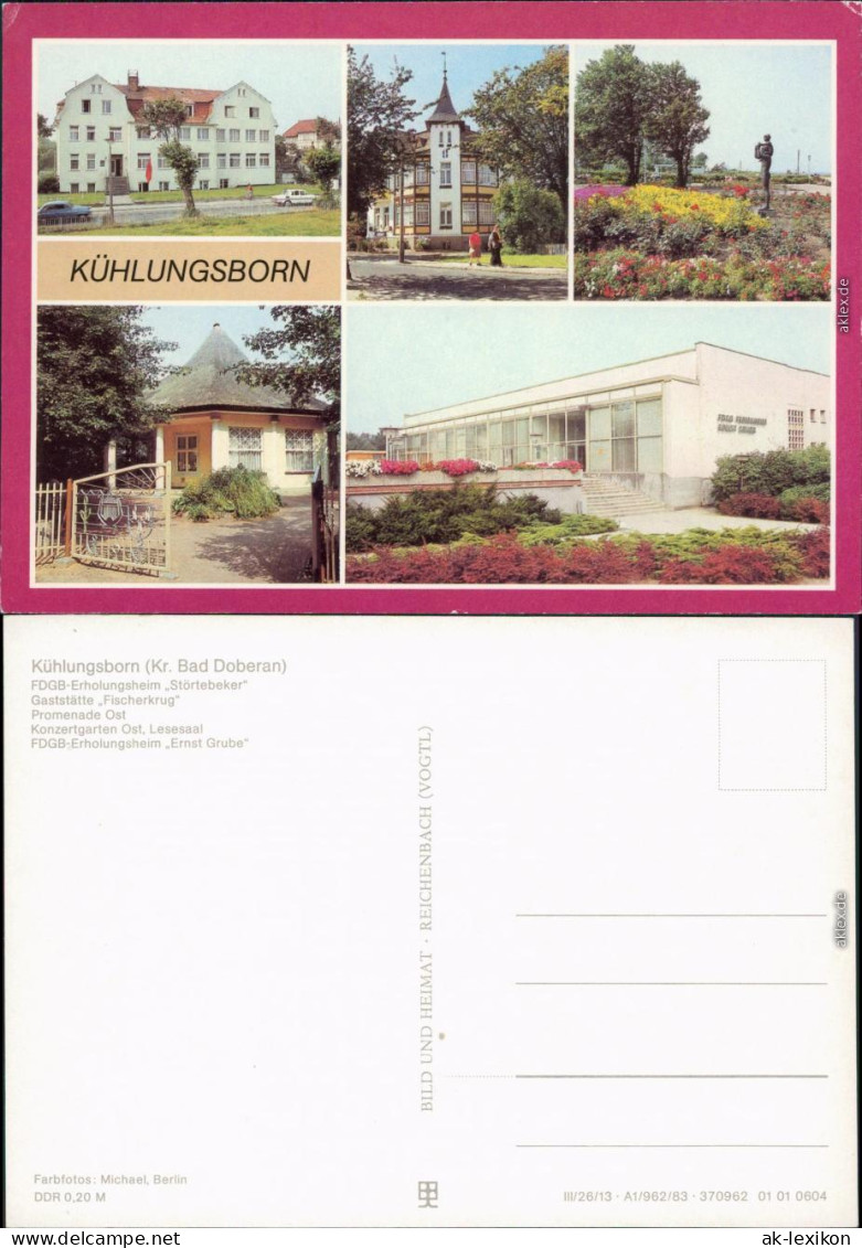 Kühlungsborn Konzertgarten Ost Lesesaal, FDGB-Erholungsheim "Ernst Grube" 1983 - Kuehlungsborn