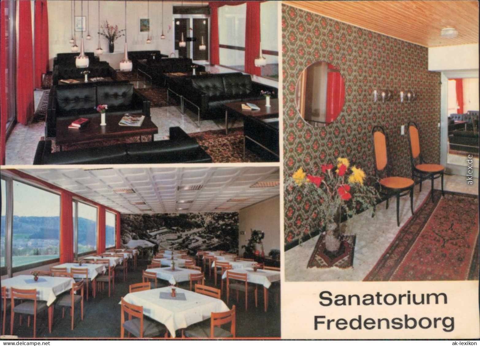 Bad Berleburg Sanatorium Fredensberg - Innen Außenansicht Gästebereich 1973 - Bad Berleburg