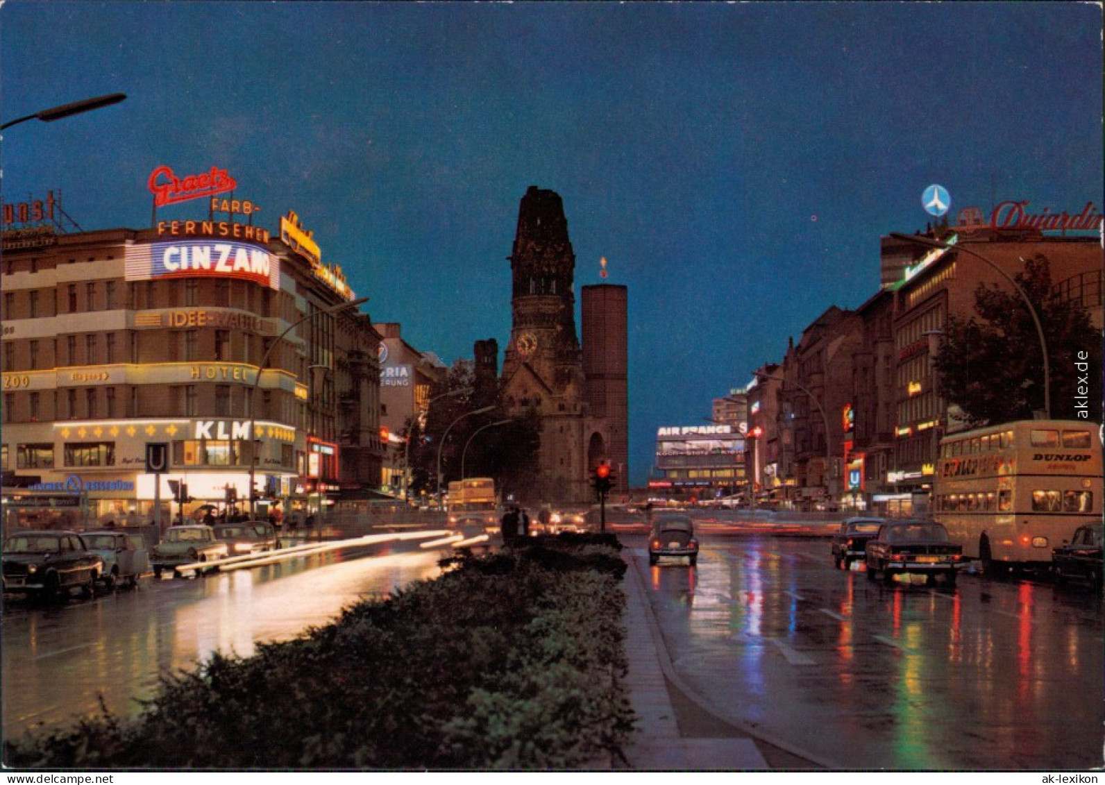 Charlottenburg Erlin Blick Entlang Des Kurfürstendamm   Dämmerung 1978 - Charlottenburg