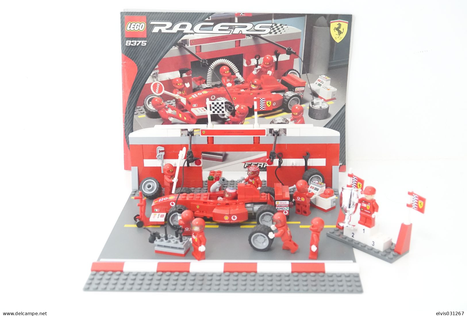 LEGO - 8375 Ferrari F1 Pit Set With Booklet Manual - Original Lego 2004 - Vintage - Catalogs