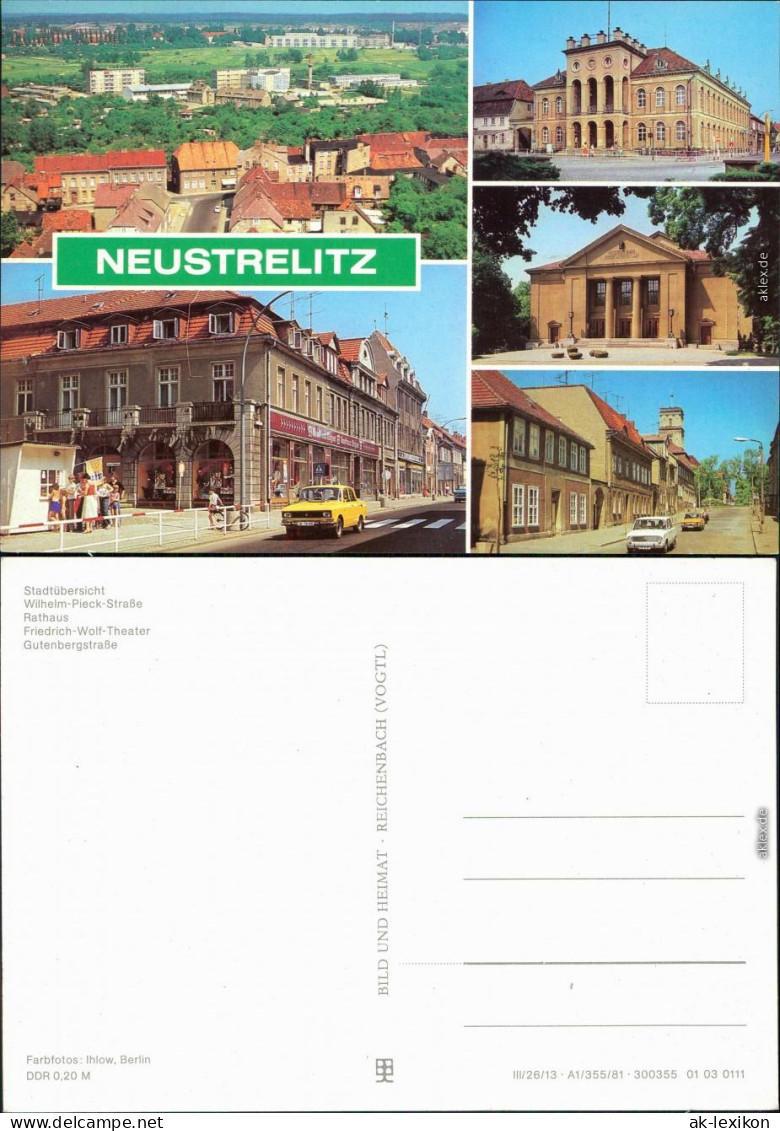 Neustrelitz Wilhelm-Pieck-Straß Friedrich-Wolf-Theater, Gutenbergstraße 1981 - Neustrelitz