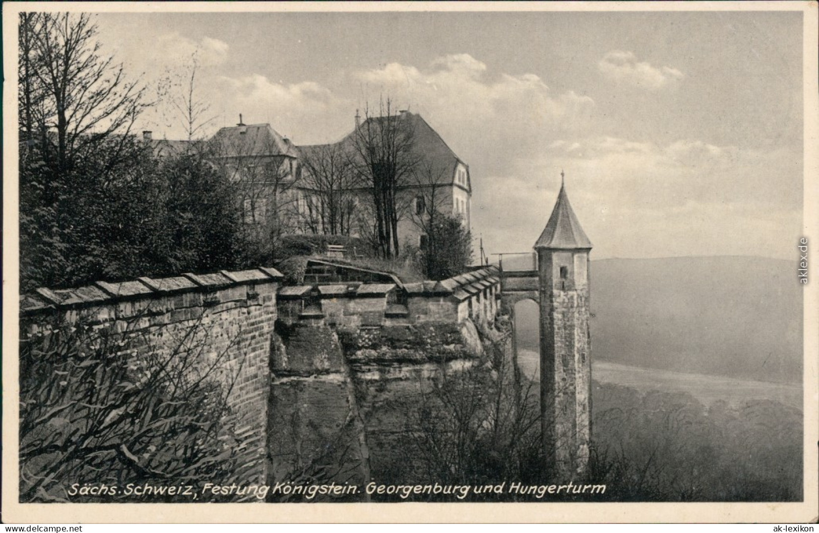 Königstein (Sächsische Schweiz) Festung Königstein Mit Georgenburg   1932 - Koenigstein (Saechs. Schw.)