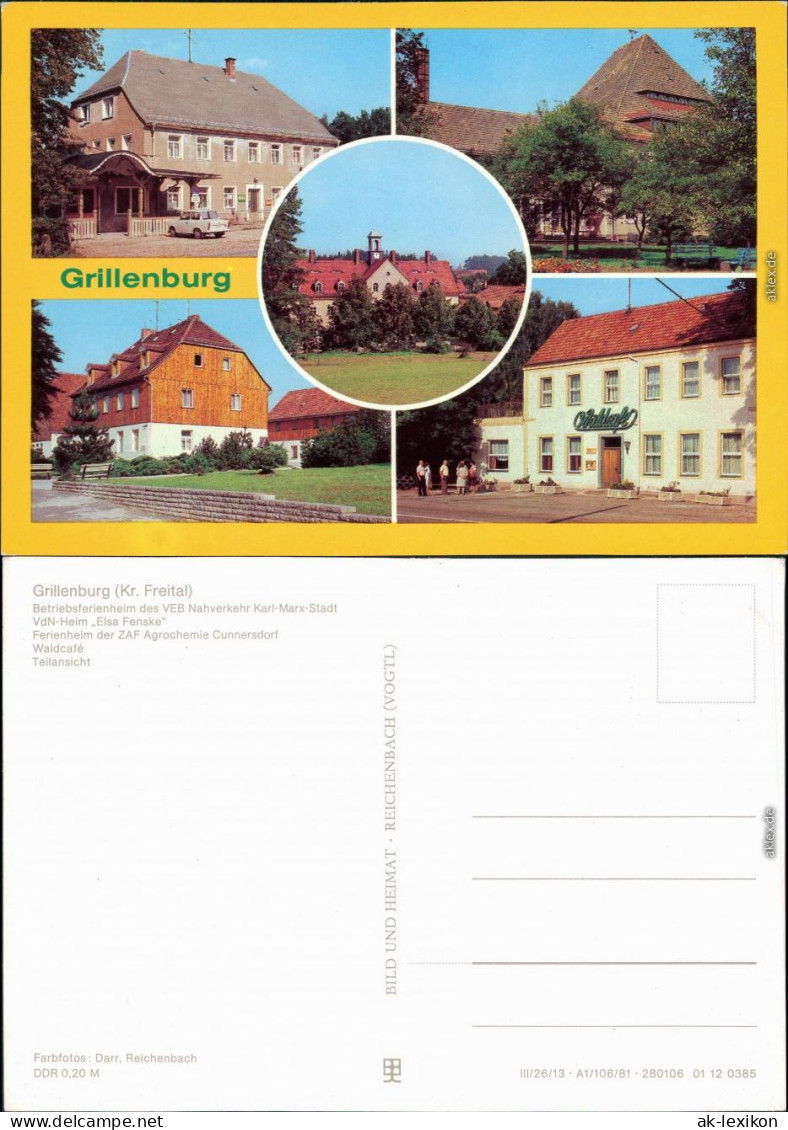 Grillenburg Tharandt Betriebsferienheim, VdN-Heim "Elsa-Fenske    Waldcafé 1981 - Tharandt