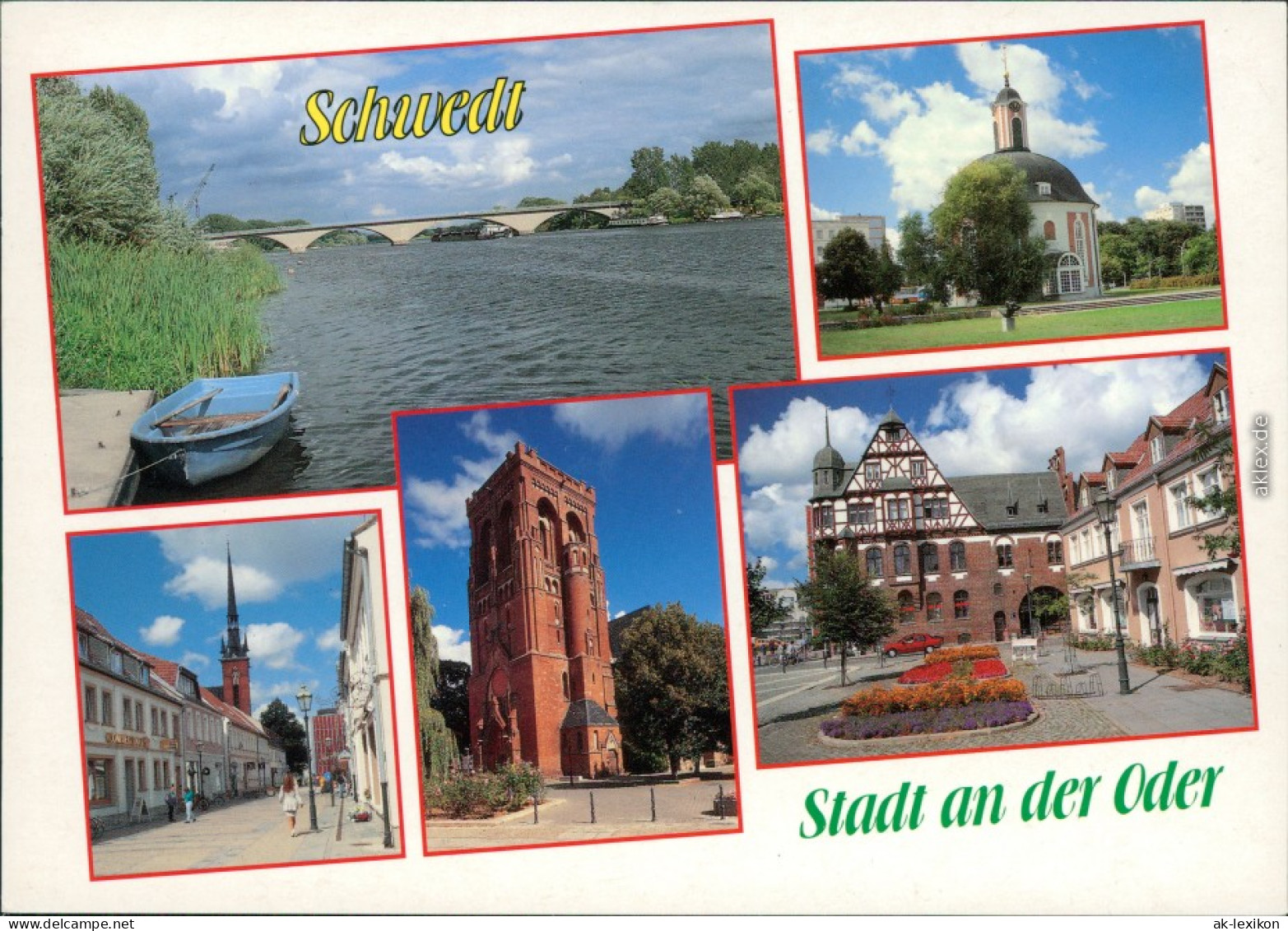 Schwerin Vieradener Brücke, Berlischky-Pavillon, Fußgängerzone,   Markt 1995 - Schwerin