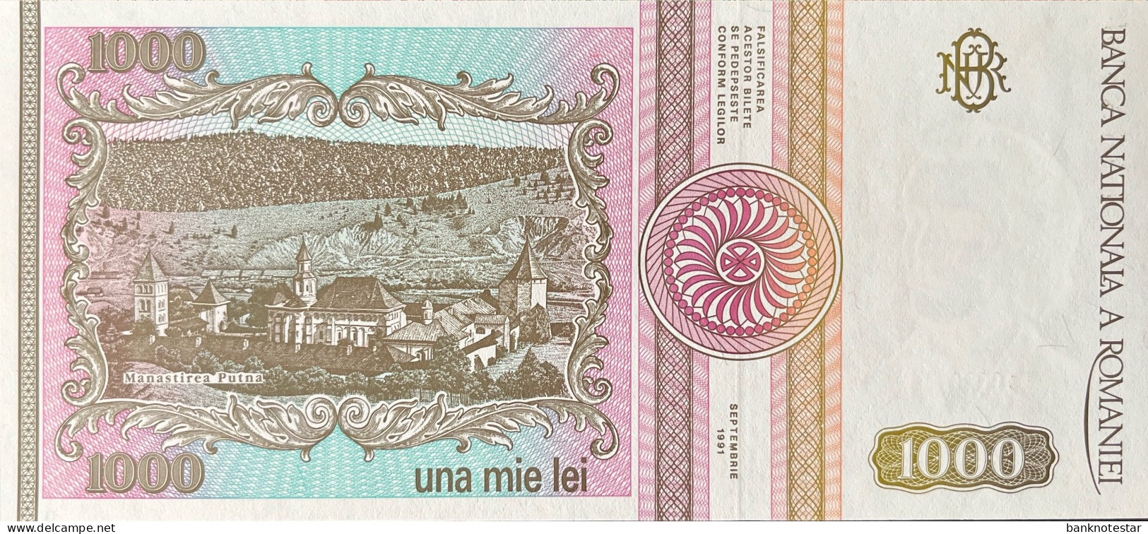 Romania 1.000 Lei, P-101Aa (September 1991) - UNC - Romania