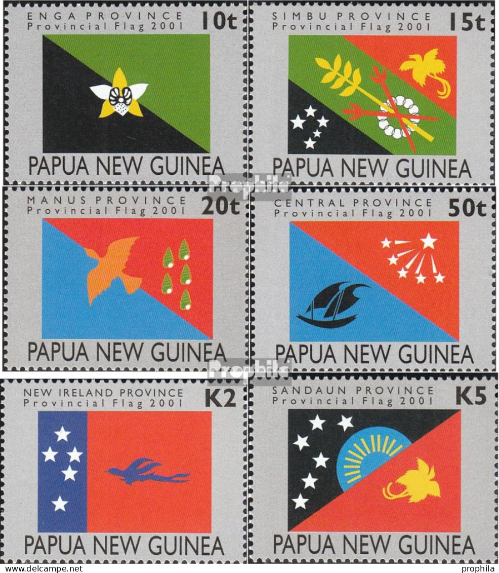 Papua-Neuguinea 910-915 (kompl.Ausg.) Postfrisch 2001 Flaggen - Papua New Guinea