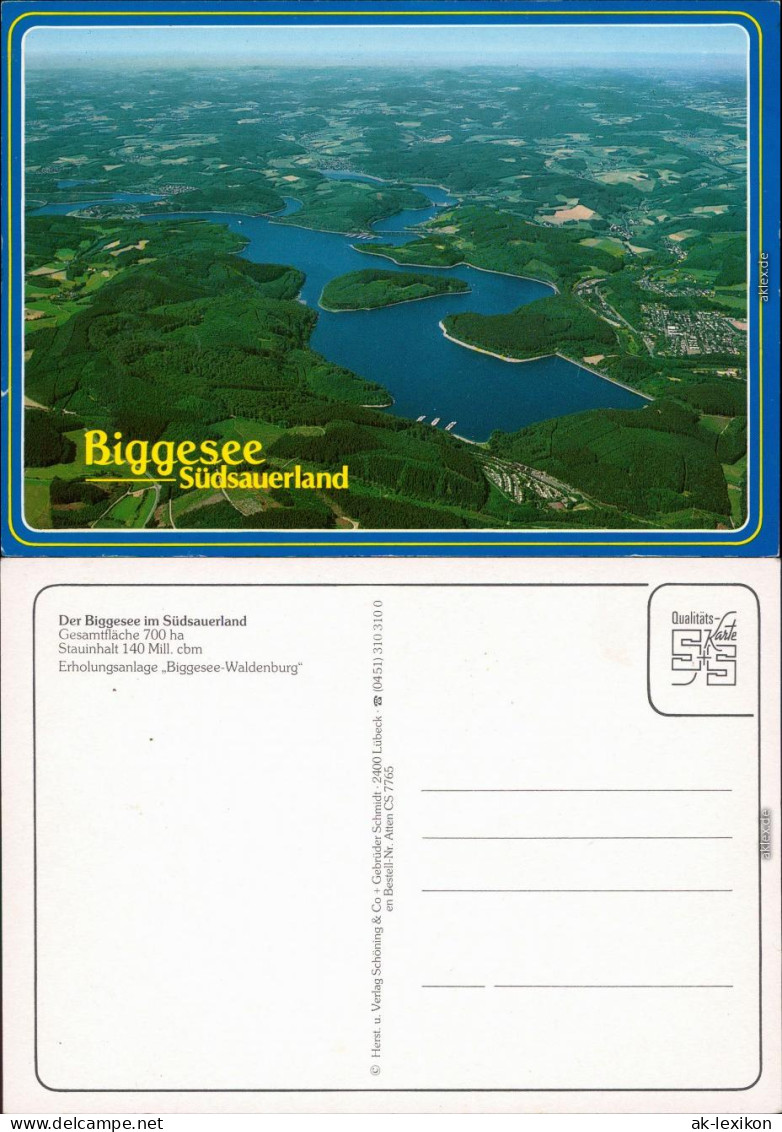 Ansichtskarte Attendorn Biggesee / Biggetalsperre - Luftbild 1998 - Attendorn