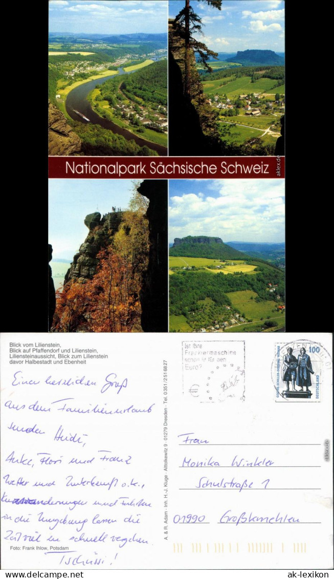 Pfaffendorf-Königstein (Sächsische Schweiz) Lilienstein Mit Panorama 1999 - Bad Schandau