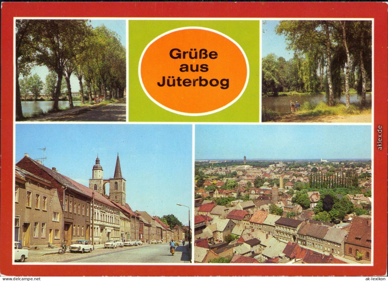 Jüterbog Am Blanken Teich, Am Rohrteich, Leninstraße Mit Nikolaikirche G1986 - Jüterbog
